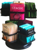 Tea Bag Organizer 360˚ Spinning Carousel Organizer - Holds up to 100 Tea Bags - Tea Storage Organizer - Lazy Susan - Tea Accessories for Tea Lovers - Tea Container for Tea Bags - Tea Bags Not Included