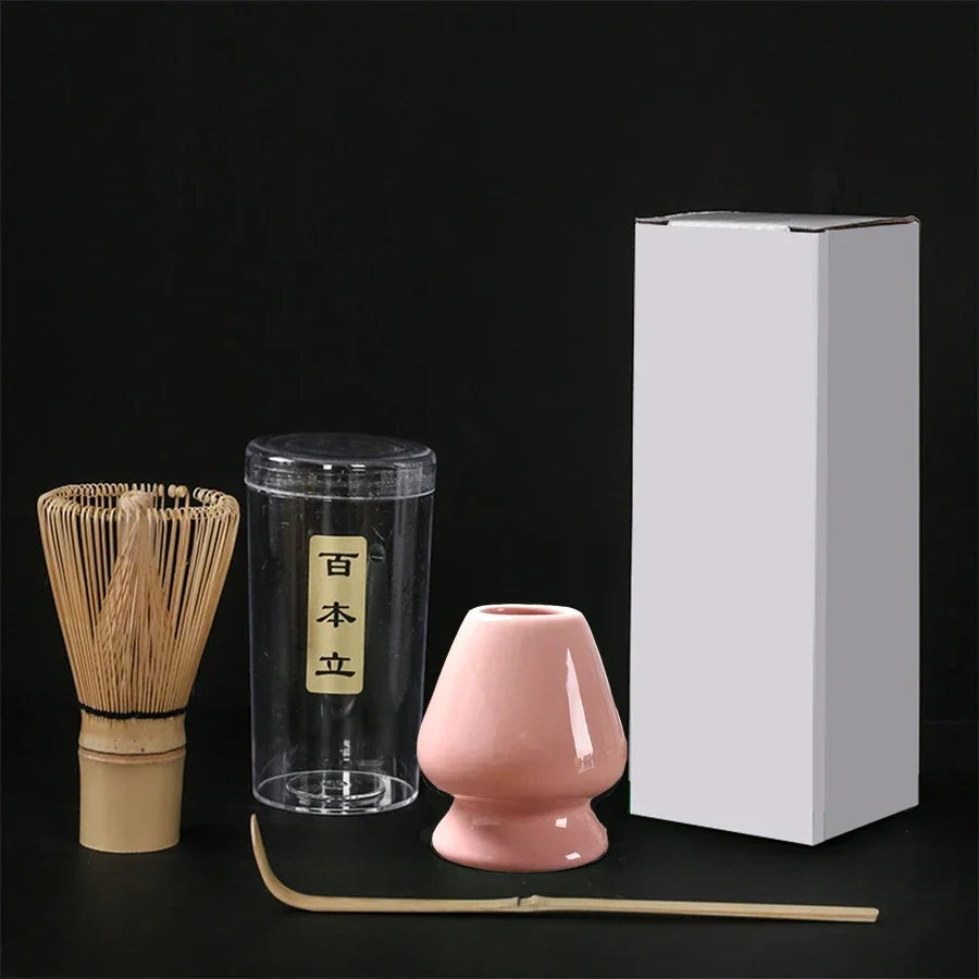 Tea Brush Matcha Stirring Brush Tea Brush Stand Japanese Tea Ordering Tools 3Pcs Tea Spoon Tea Holder 3Pcs/Set