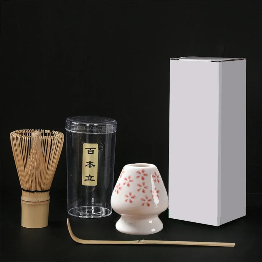 Tea Brush Matcha Stirring Brush Tea Brush Stand Japanese Tea Ordering Tools 3Pcs Tea Spoon Tea Holder 3Pcs/Set