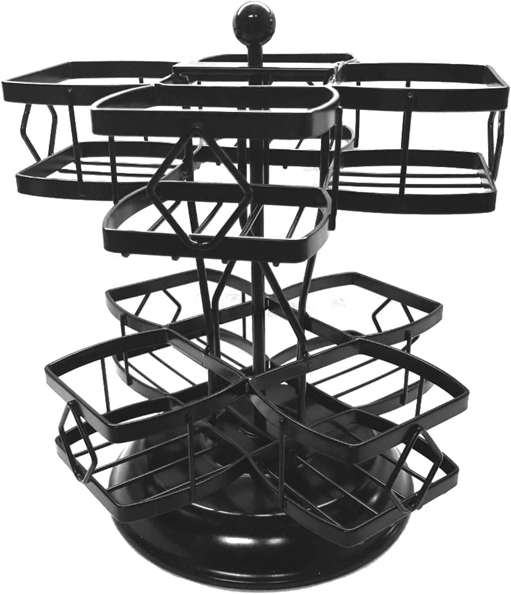 Tea Bag Organizer 360˚ Spinning Carousel Organizer - Holds up to 100 Tea Bags - Tea Storage Organizer - Lazy Susan - Tea Accessories for Tea Lovers - Tea Container for Tea Bags - Tea Bags Not Included