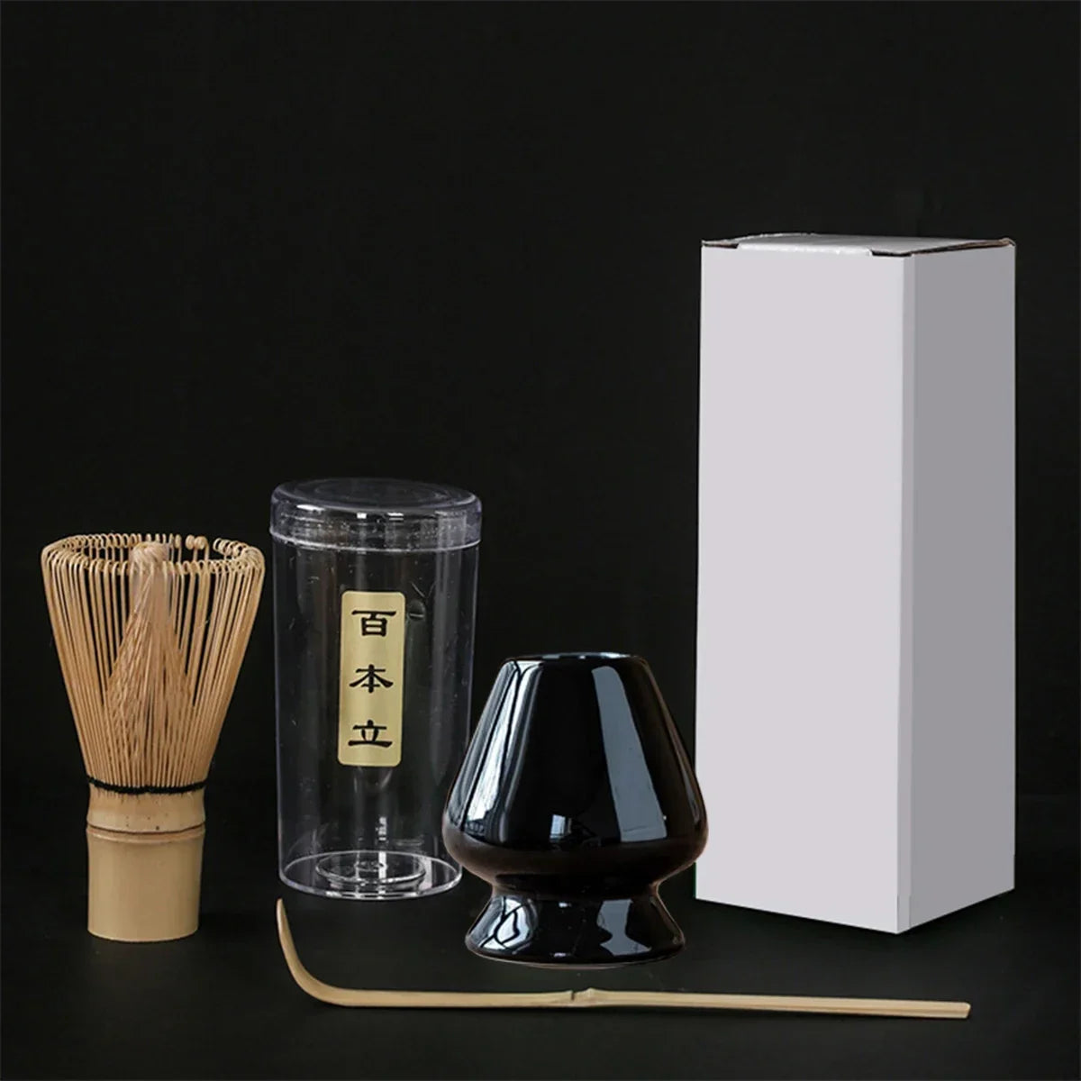 Tea Brush Matcha Stirring Brush Tea Brush Stand Japanese Tea Ordering Tools 3Pcs Tea Spoon Tea Holder 3Pcs/Set