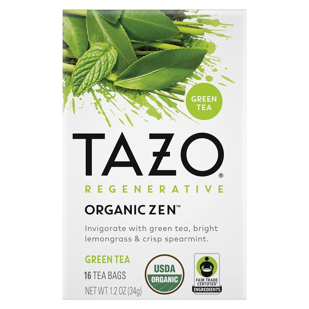 Tea Bags Green Tea Regenerative Organic Zen Tea 16 Count
