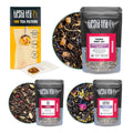 - Black Tea Starter Kit, Loose Leaf, Premium Black Gift Set, High Caffeinated, Make Hot or Iced, Variety Pack with 3 Samplers & 100 Disposable Filters