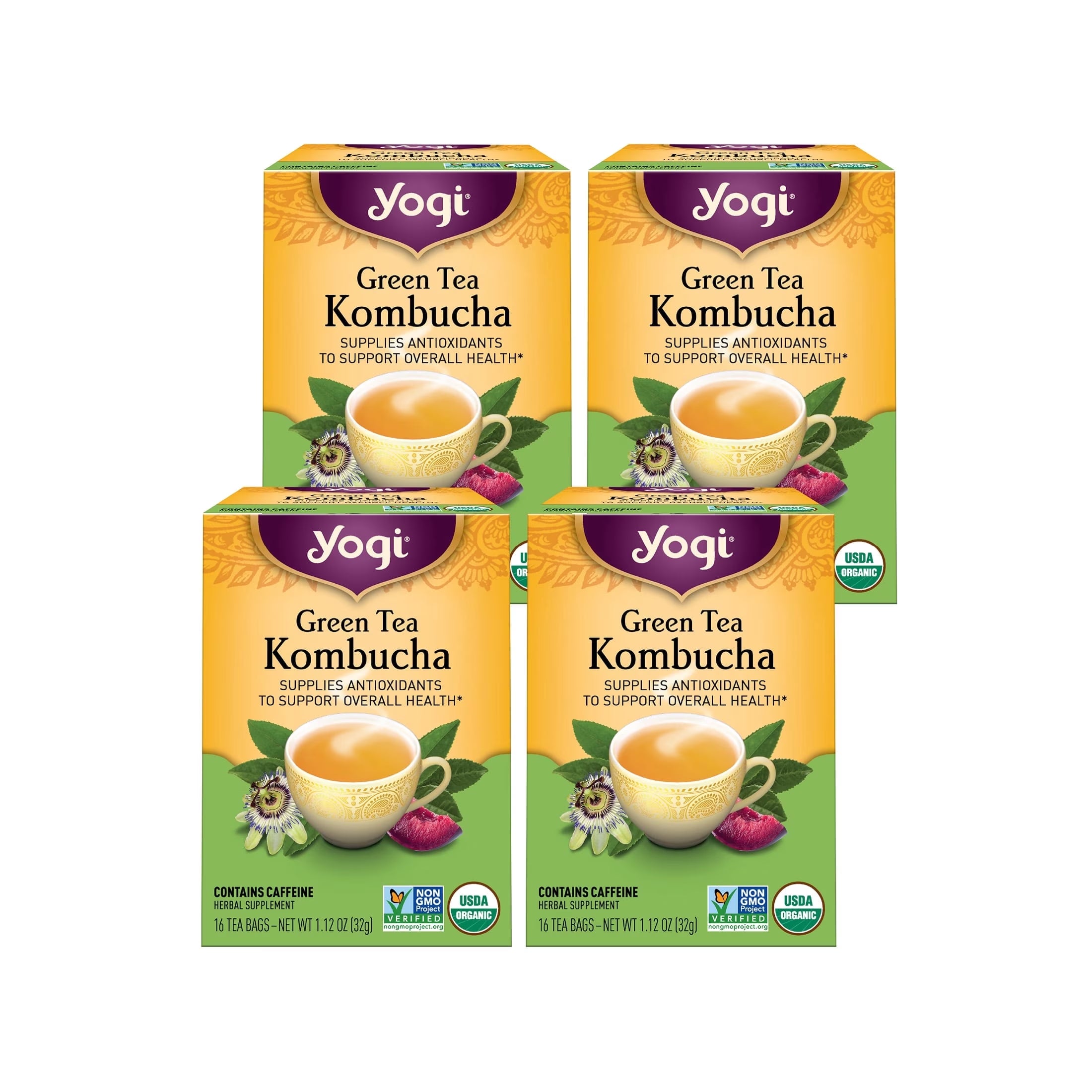 Tea, Green Tea Kombucha Tea, Tea Bags, 16 Ct, 1.12 OZ