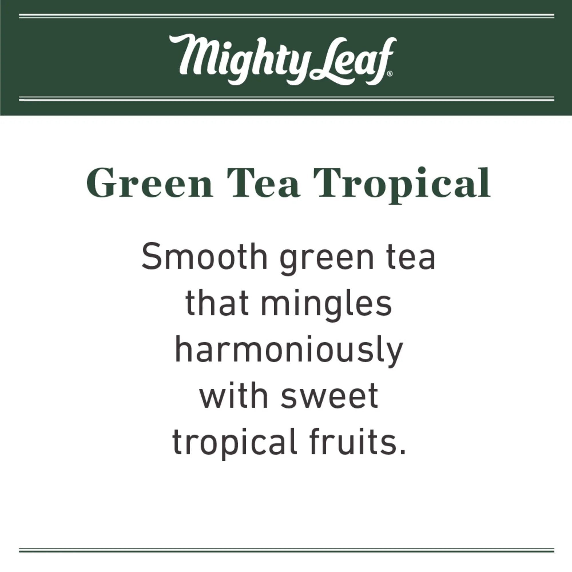 Green Tea Tropical, Green Tea, 15 Tea Bags